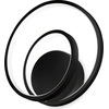 Image de Ideal lux OZ AP Applique murale avec diffuseur de lumière en caoutchouc Structure noire design circulaire moderne