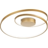 Image de Ideal lux OZ PL plafonnier rond avec diffuseur en caoutchouc opale structure laiton design moderne