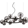 Image de Suspension contemporaine Perlage Métal Noir 14 Lumières G9 3W 3000K Lumière Chaude
