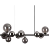 Image de Ideal lux PERLAGE SP10 Lampe à suspension avec douilles G9 Structure noire avec diffuseurs ronds