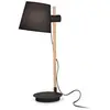 Image de Lampes de bureau-Bureau industriel-Minimal Axel Wood Black 1 Light E27