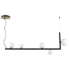 Image de Ideal lux BIRDS SP5 Suspension avec douilles G9 avec disque en laiton satiné Structure Noir