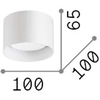 Image de Plafonnier moderne Spike Metal White 1 Light Gx53 9W 3000K Warm Light