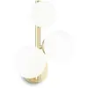 Image de Ideal lux PERLAGE AP3 Applique murale avec douilles G9 Structure laiton satiné avec interrupteur intégré