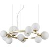 Image de Ideal lux PERLAGE SP11 Suspension avec douilles G9 Structure laiton satiné avec diffuseurs circulaires
