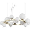 Image de Ideal lux PERLAGE SP14 Suspension avec douilles G9 Structure laiton satiné avec diffuseurs ronds