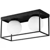 Image de Plafonnier contemporain Lingotto Metal Black 2 Lights E14 28W Ip20