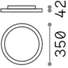 Image de Plafonnier moderne Fly Aluminium-Matériaux plastiques Blanc Led 18W 4000K D35Cm