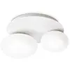 Image de Plafonnier contemporain Ninfea Métal Blanc 2 Luminaires Gx53 9W 3000K Lumière Chaude