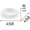 Image de Plafonnier moderne Ziggy Metal Black Led 30W 3000K Warm Light