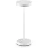 Image de Ideal Lux 311715 OUTDOOR TOFFEE Lampe de table LED avec fonction tactile pour l'extérieur, 320 mm, 2 W, 230/180 lm, 3000 K, indice de protection IP54, blanche, batterie rechargeable, interrupteur marche/arrêt