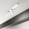 Image de Plafonnier contemporain Profil métallique Blanc 2 Luminaires Gu10 28W 3000K Ip20