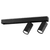 Image de Plafonnier contemporain Profil métallique Noir 2 Luminaires Gu10 28W 3000K Ip20