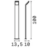 Image de Ideal Lux 322452 OUTDOOR STYLE Lampadaire/mât LED d'extérieur, H 1 000 mm, 9 W, 1 050/780 lm, 3 000 K, IP54, brun café