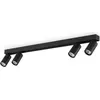 Image de Ideal Lux PROFILO GU10 plafonnier quadruple noir blanc chaud 328195