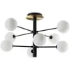 Image de Plafonnier contemporain Cosmopolitan Metal Black 8 Lights G9 15W 3000K Ip20