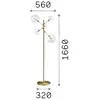Image de Ideal Lux 348285 EQUINOXE Lampadaire H1660 mm 4xG4 Cuivre