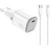 Image de Chargeur domestique Celly + câble USB-C vers Lightning 20 W