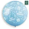 Image de Ballon Joyeux Anniversaire Rond - 80 Cm - Bleu