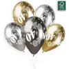 Image de 5 Ballons 40 Ans - 33 Cm - Or Et Argent
