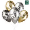 Image de 5 Ballons 50 Ans - 33 Cm - Or Et Argent