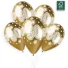 Image de 5 Ballons 50 Ans - 33 Cm - DorÃ©