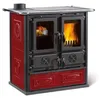 Image de Cuisinière À Bois Raccordable - La Nordica Rosetta Sinistra 5.0 Ceramica 7.9 Kw Bordeaux