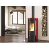 Image de Poêle À Bois En Céramique Raccordable - La Nordica Liu.16 Maiolica 7.5 Kw Bordeaux