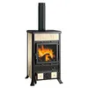 Image de Poêle À Bois   Rossella R1 5.0 Liberty Finition Crème 58×59 H91 Cm 9,0 Kw   La Nordica