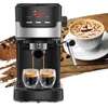 Image de Machine à espresso et cappuccino 1100 W, 15 bars, 2 filtres pour café moulu, noir