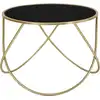 Image de Mauro Ferretti table d'appoint Ring Ø 60x45 cm noir or