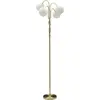 Image de Lampadaire Glamy À 4 Lumières - Lampadaire Moderne En Métal Doré Et Verre Opaque - Douille E14 - Hauteur 176 Cm