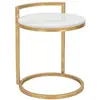 Image de Table d'appoint en marbre Mauro Ferretti ronde 40x43x50 cm or blanc