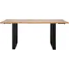 Image de Table de salle à manger Tavolo 180/280 x 90 x 77 cm Mango Métal Naturel Noir