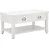 Image de FURNLUX Table basse Shine Blanc 90cm / Couleur principale : Blanc / Dimensions : 90 x 47 x 60 cm