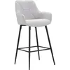 Image de FURNLUX Ensemble de tabourets de bar Gris 55cm (2 pièces) / Couleur principale : Gris / Dimensions : 55 x 109 x 55 cm