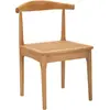 Image de Set de 2 chaises de cuisine en bois avec assise en rotin tressé Japon