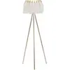 Image de Lampadaire Lampada 46 x 147 x 46 cm Métal Plastique Or Blanc
