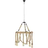 Image de Mauro Ferretti plafonnier rope circle 6-light E27 Ø 64x90 cm brun noir
