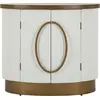Image de Meuble Tolosa À 2 Portes En Bois Blanc Et Marron Avec Détails Dorés - Style Moderne - Référence : 1428030000