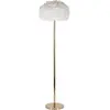 Image de Lampadaire Feathers Slim Blanc 43 X 170 Cm - Lampadaire Glamour En Fer Avec Plumes Synthétiques - Douille E27, 40 W, 220 V, Design Décoratif