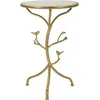 Image de Mauro Ferretti Table d'appoint Vögel Marble Ø 38 x 60 cm, blanc doré