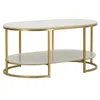 Image de Table Basse Izmir Effet Marbre Et Structure Dorée
