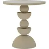 Image de Table d'appoint Mauro Ferretti « Düne » avec plateau miroir couleur crème, Ø 40,5 x 42 cm