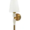Image de Mauro Ferretti Applique Budapest 16x20x46 cm E14 or blanc