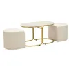 Image de Table Basse Relax Avec 2 Tabourets Design Moderne
