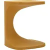 Image de Table Basse Ibiza Moutarde En Polyéthylène 42 X 42 X 52 Cm - Table D'Appoint Moderne Au Design Arqué Et À La Couleur Ensoleillée - Collection Ibiza