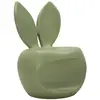 Image de Chaise Lapin Vert En Polyéthylène Cm 57X55X79 - Chaise Moderne D'Intérieur Et D'Extérieur Au Design Original Et Créatif - Collection Lapin