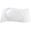 Image de Paquet de 6 Assiettes plastique DESIGN vague 28cm, Transparent