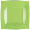 Image de Paquet de 8 Assiettes PLASTIQUE rigide 23 cm CarrÃ©, Vert